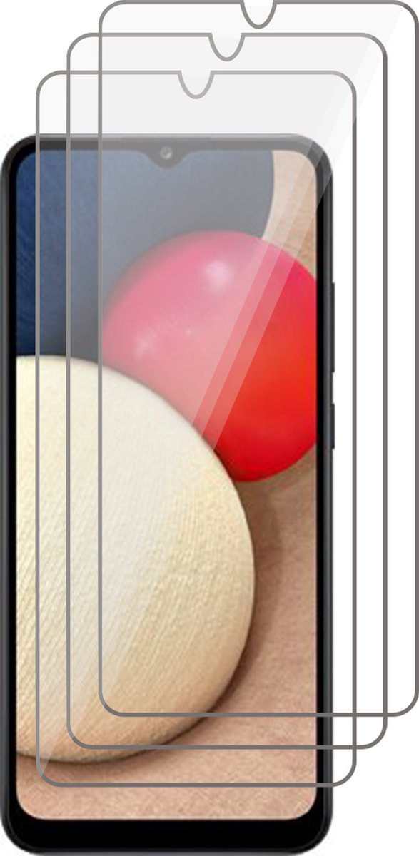 Screenprotector geschikt voor Samsung A02s - Beschermglas Screen Protector Glas - 3 stuks