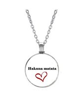 Akyol - hakuna matata Ketting - Vriend - degene die zich niet zorgen moet maken - hakuna matata - geen zorgen - steunen - het komt goed - no worries - 60 CM lang