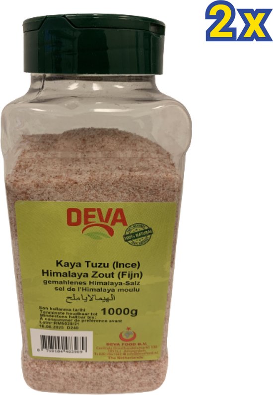 Deva - himalaya zout (fijn) 2 x 1000g