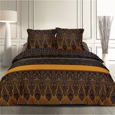 Dekbedovertrek Strijkvrij Katoen Yellow Gold Paisley 200x200(220)