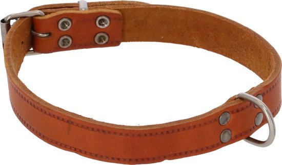 Foto: Adori halsband vetleder met print cognac hondenhalsband 50x2 0 cm