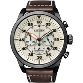 Citizen Avion Horloge - Citizen heren horloge - Bruin - diameter 45 mm - kleur gecoat roestvrij staal