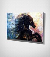 Horse - Painting Canvas - 60 x 40 cm - Dieren - Schilderij - Canvas - Slaapkamer - Wanddecoratie  - Slaapkamer - Foto op canvas