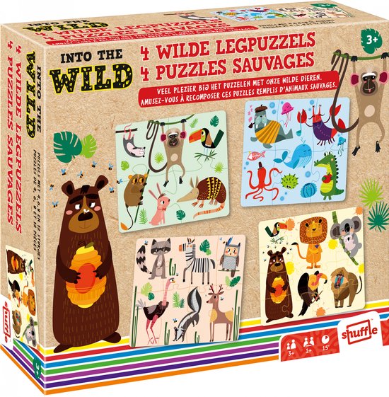 Afbeelding van het spel Shuffle - Into The Wild - Legpuzzel - Puzzel - 4-in-1