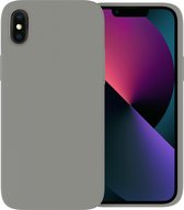 Ceezs geschikt voor Apple iPhone X hoesje siliconen / geschikt voor Apple iPhone Xs hoesje siliconen - Grijs