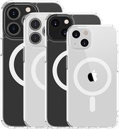 TrendyGoodz iPhone 13 Mini magnetische ring hoesje met Screenprotector - Transparant - iPhone 13 Mini ShockProof case - Bumper Case - Telefoon bescherming - iPhone Hoesje
