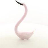 Murano Stijl Glazen Beeldje Zwaan 20x8x36 cm