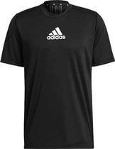 adidas - D2M 3-Stripes Back Tee - Primeblue Sports Shirt-S
