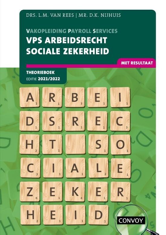 VPS Arbeidsrecht Sociale Zekerheid 2021-2022 Theorieboek - cover