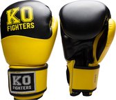 KO Fighters - (Kick) Bokshandschoenen - Vega Leer - Zwart - 14oz