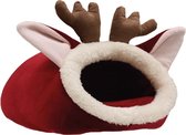 Croci kattenmand iglo mini rendier rood