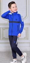 Trainingspak / Sportset - Sportvest & Broek -  134/140- Jongens Blauw