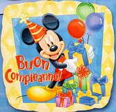 Ballon Palloncino Mickey Buon Compleanno (18" = 45 cm / plat)