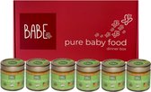 Babe dinner box met 1 smaak - linzen - kokos - mango - biologische culinaire babyhapjes vanaf 8 tot 36 maanden - Silver Moon - 6x200 gram babyvoeding - Winnaar Baby Innovation Award 2022 – Beste babyvoeding 2022