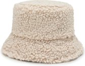 Teddy Bucket Hat / Vissershoed | Creme | Polyacryl | One Size