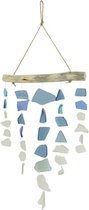 Hangmobiel  - Glas blauw - Glas - Blauw - 60x25x1,5 cm - Indonesie - Sarana - Fairtrade