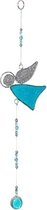 Decoratieve hanger - Hars - Engel - Turquoise Zilver - 30x7,5x0,3 cm - Sarana - Fairtrade Indonesie - Fairtrade
