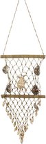 Muurhanger - Wall Deco - Schelpjes met net - Mi102x31x1,5cm - Sarana - Indonesie - Fairtrade