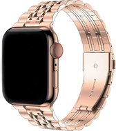 Q-DESYN® Apple Watch bandje - RVS - Slim - 38 mm - 40 mm - 41 mm - Rosé-goud