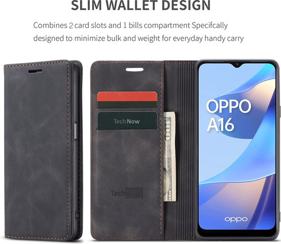 Custodia per Oppo A16, A16s e A54s Supporto Video e Portacarte