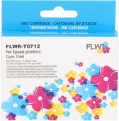 FLWR - Inktcartridge / T0712 / Cyaan - Geschikt voor Epson