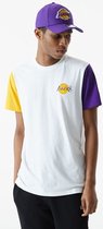 New Era LA Lakers Colour Block White T-Shirt  - maat XL