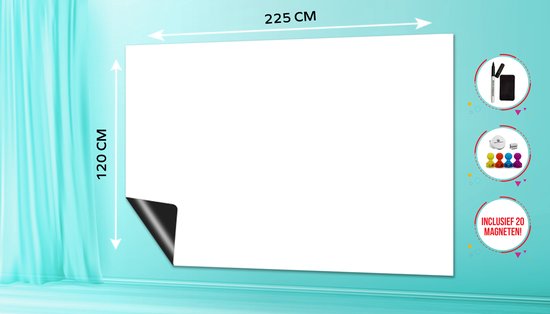 hoe te gebruiken Conserveermiddel Aanpassen Brute Strength - Magnetisch Whiteboard Folie Zelfklevend (120x225 cm) met  wisser -... | bol.com