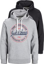 JACK&JONES JJBRAT SWEAT HOOD 2PK MP Heren Trui - Maat S