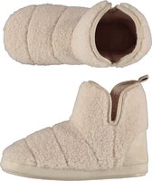Hoge dames sloffen Teddy - Donker Beige - Maat 37/38