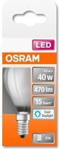 OSRAM 4058075435186 LED-lamp Energielabel E (A - G) E14 Peer 4 W = 40 W Koudwit (Ø x l) 45 mm x 77 mm 1 stuk(s)