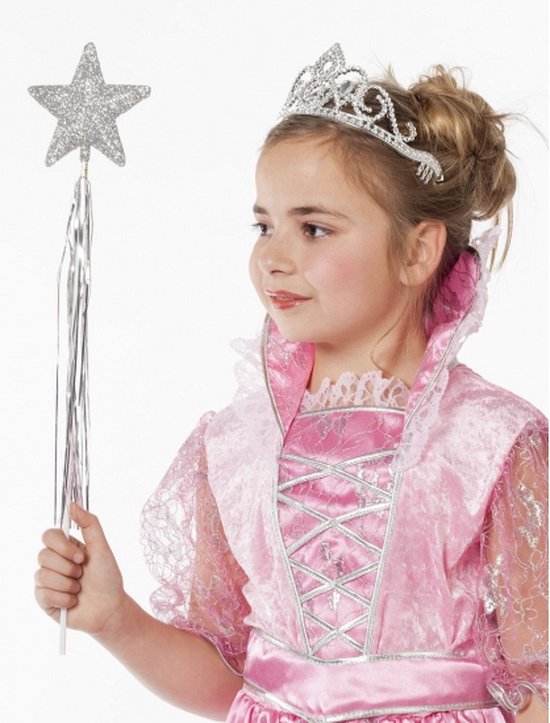 Immoraliteit Paard huiselijk Prinsessen glitter tiara kroontje zilver voor meisjes - verkleed  accessoires | bol.com
