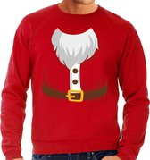 Kerstkostuum Kerstman verkleed sweater - rood - heren - Kerstkostuum trui / Kerst outfit XL