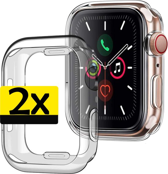 Siliconen Hoesje Geschikt voor Apple Watch Series 1/2/3 (42 mm) Hoes Case - Hoes Geschikt voor Apple Watch Series 1/2/3 (42 mm) Case - Transparant - 2 Stuks