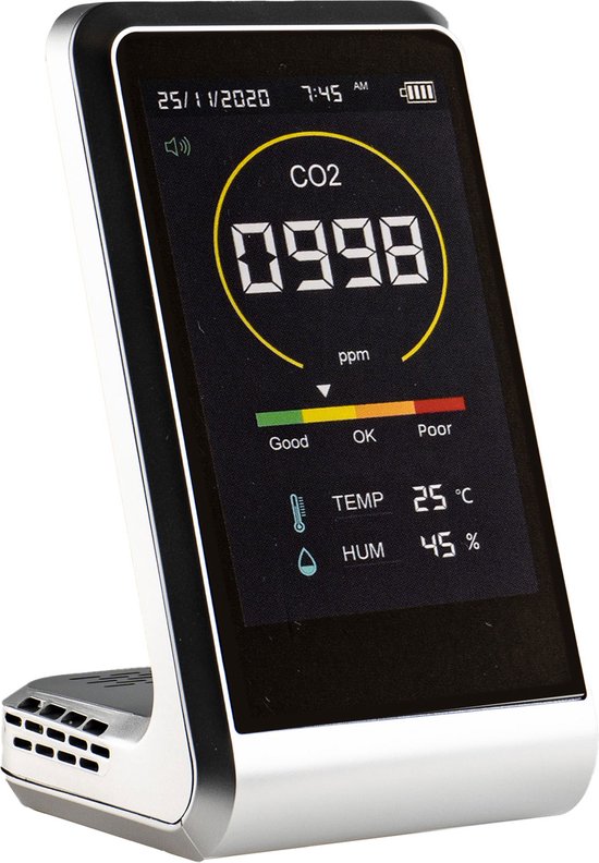 CO2 Meter Indoor - Hygrometer - CO2 Meter Hospitality - CO2 Detector - Air  Quality... | bol.com