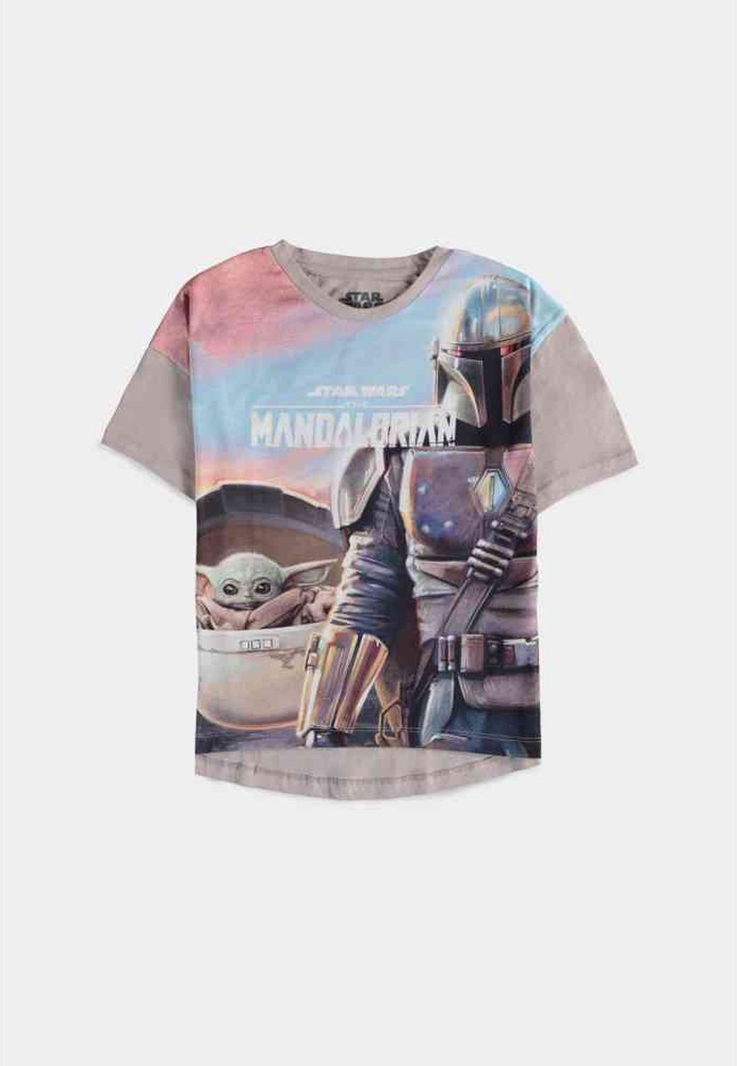 Disney The Mandalorian Kinder Tshirt -Kids 134- The Child Grijs
