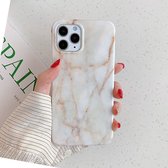 Apple iPhone 12 Hoesje - Mobigear - Marble Serie - TPU Backcover - Wit - Hoesje Geschikt Voor Apple iPhone 12