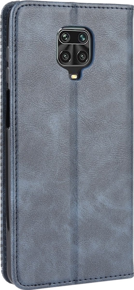 Mobigear Telefoonhoesje geschikt voor Xiaomi Redmi Note 9S Hoesje | Mobigear Sensation Bookcase Portemonnee | Pasjeshouder voor 3 Pasjes | Telefoonhoesje voor Pinpas / OV Kaart / Rijbewijs - Blauw