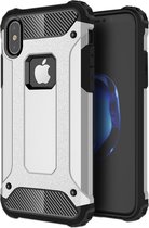 Mobigear Hoesje geschikt voor Apple iPhone X Telefoonhoesje Hardcase | Mobigear Outdoor Backcover Shockproof | Schokbestendig iPhone X Telefoonhoesje | Anti Shock Proof - Zilver