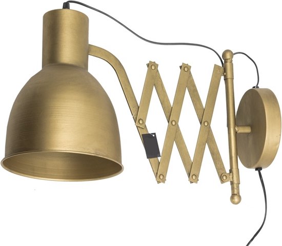 Leeslamp - Wandlamp - Wandlamp goud - Muurlamp - Industrieel - Goud - 40