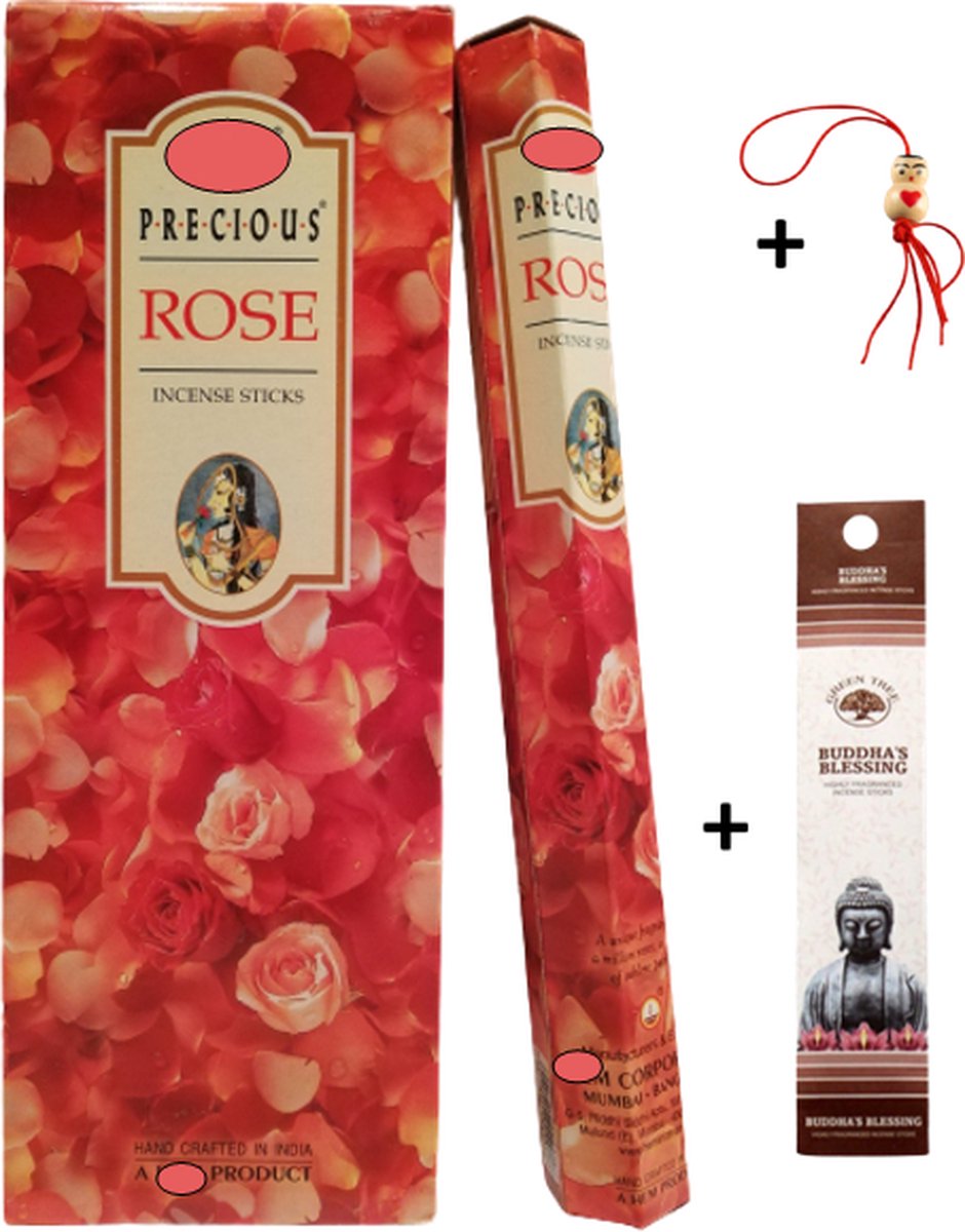 2 Kokers - Wierook - Wierookstokjes - Wierooksticks - Incense sticks - Precious Rose - Roo