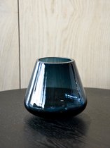 Waxinelichthouder Pear - Night Blue Glas