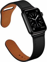 Leren bandje compatibel met Apple Watch 41/40/38, Zwart, Sport
