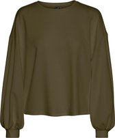 Vero Moda VMALFIE L/S O-NECK TOP FD21 dames Dark Olive
 - maat M