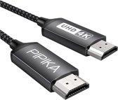 4K HDMI-kabel 1m, high-speed HDMI-kabel gevlochten nylon aansluitkabel, 4K @60Hz, Ultra HD, 2K, 1080P, ARC & CL3 beoordeeld voor laptop, monitor, PS5, PS4, Xbox One