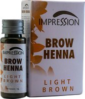 Impression Henna Wenkbrauwverf | Lichtbruin | Light Brown | Brun Clair | Brow Henna | Goed voor meer dan 20 behandelingen