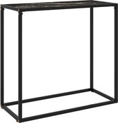 Decoways - Wandtafel 80x35x75 cm gehard glas zwart