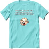 Abraham wil het zelf niet weten T-Shirt | Grappig Abraham 50 Jaar Verjaardag Kleding Cadeau | Dames – Heren - Licht Blauw - XL