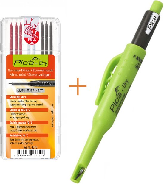 Pica Dry 4030 Crayon de marquage Graphite - Recharge 
