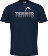 HEAD Club Colin T-Shirt Sportshirt Heren Blauw Wit - Maat L