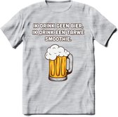 Tarwe Smoothie T-Shirt | Bier Kleding | Feest | Drank | Grappig Verjaardag Cadeau | - Licht Grijs - Gemaleerd - M